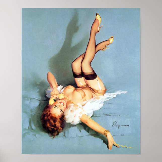 Affiches Tête rouge vers le haut (Devant)