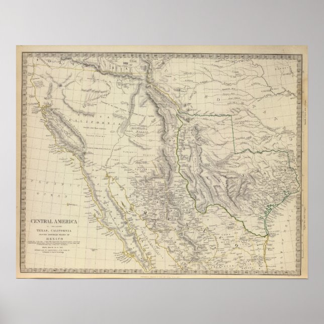 Affiches Texas, Californie (N) Mexique (Devant)