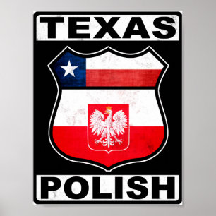 Affiches Texas Polonais Américain