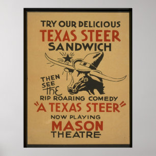Affiches Texas Steer