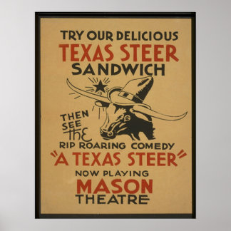 Affiches Texas Steer
