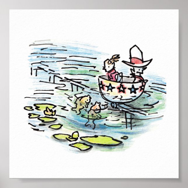 Affiches Texas Teacup Ride Print (Devant)