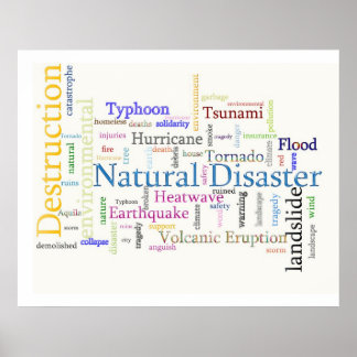 Affiches Texte associé aux catastrophes naturelles