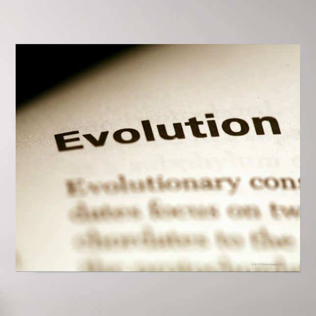 Affiches Texte de l'évolution sur la page (Devant)