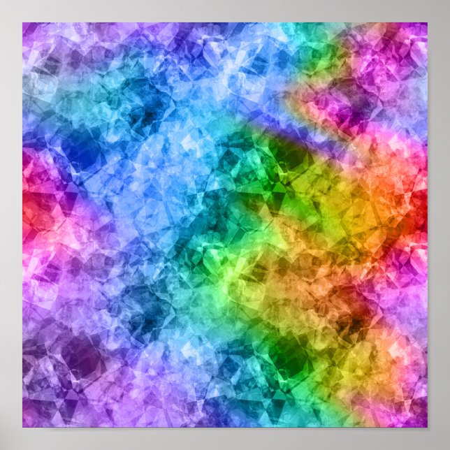 Affiches Texture bleu paon froissé (Devant)