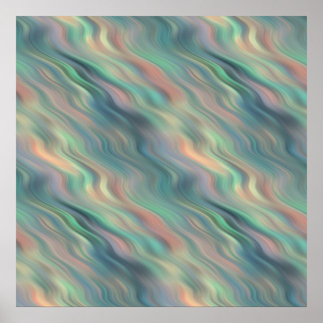 Affiches Texture bleue Iris Wavy (Devant)