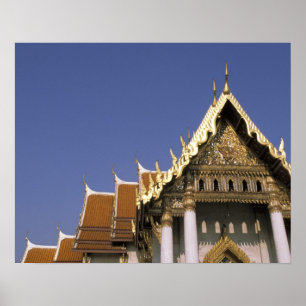 Affiches Thaïlande, Bangkok. Le soleil du matin se reflète