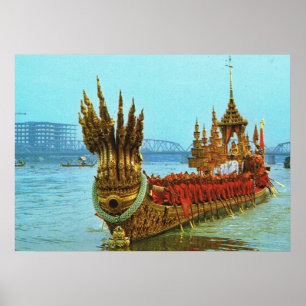 Affiches Thaïlande, Bangkok, péniche royale