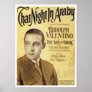 Affiches That Night in Araby Vintage Songbook Cover