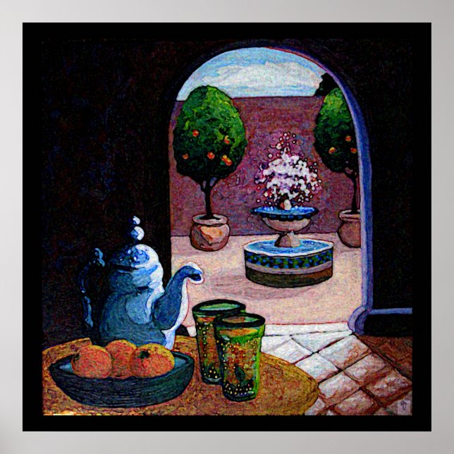 Affiches thé à la menthe marocain (Devant)