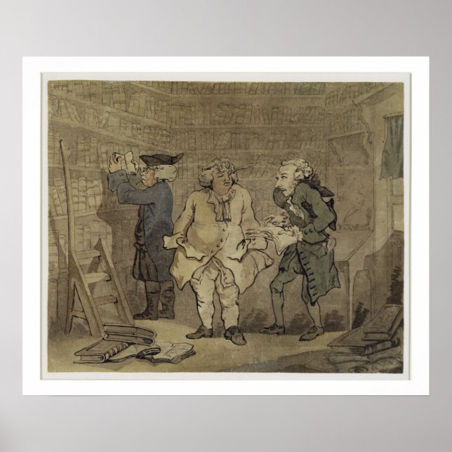 Affiches The Author and his Publisher, 1784 (Devant)