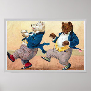 Affiches "The Bears' Cakewalk" Vintage