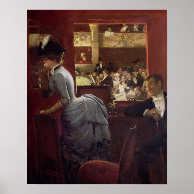 Affiches The Box by the Stalls, c.1883 (Devant)