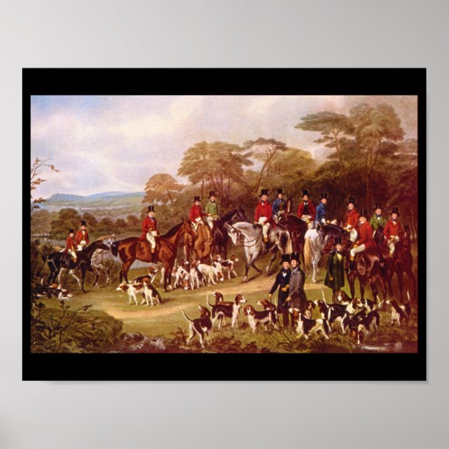 Affiches The Bury Hunt', J. Maiden_Engravures (Devant)