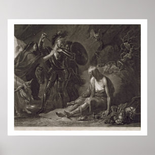 Affiches The Cave of Despair, from Spenser, engraved by Val