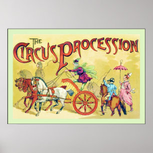 Affiches The Circus Procession ~ Vintage Circus