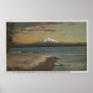Affiches The Dalles, Oregon - Mt. Hood from Columbia Rive