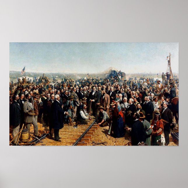 Affiches The Dernier Spike de Thomas Hill - Daté 1881 (Devant)