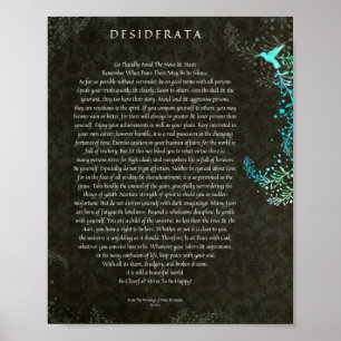 Affiches The Desiderata Poem by Max Ehrmann Chalk Art