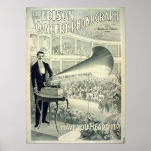 Affiches The Edison concert phonograph.