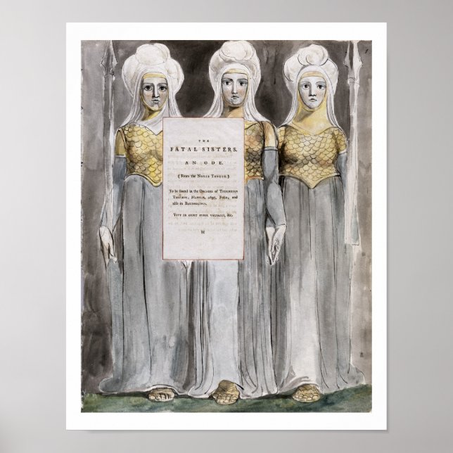 Affiches The Fatal Sisters, design 67 from 'The Poems of Th (Devant)