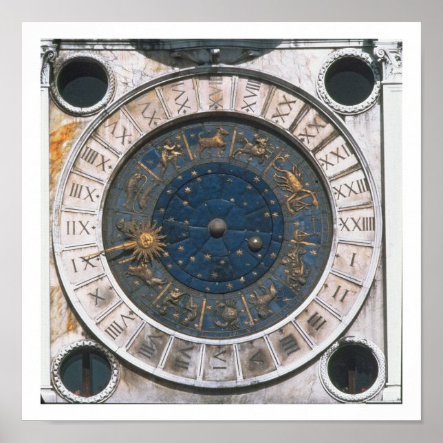 Affiches The gold and enamel clock face, design begun by Ma (Devant)