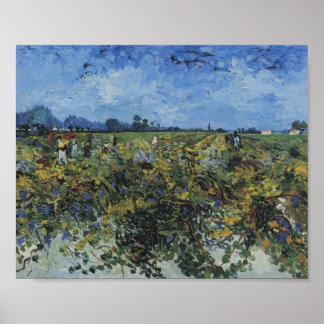 Affiches The Green Vineyard, Van Gogh Fine Art
