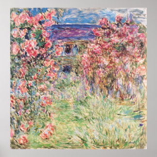 Affiches The House among the Roses, Claude Monet