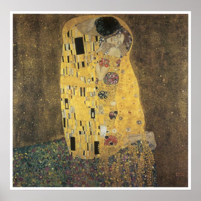 Affiches The Kiss, 1907-08 Gustav Klimt (Devant)