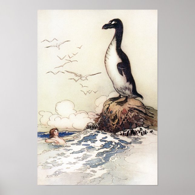 Affiches The Last Gairfowl by Warwick Goble (Devant)