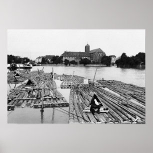 Affiches The Oder at Breslau Poland, c.1910