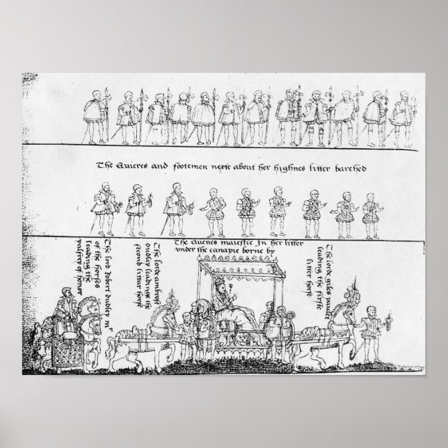 Affiches The Queen in her Litter (Devant)