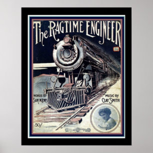 Affiches "The Ragtime Engineer" Partition Couverture musica