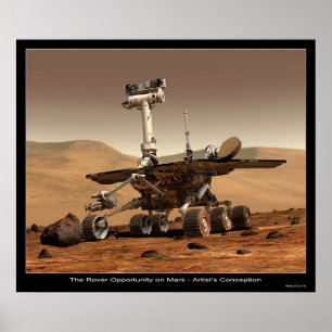 Affiches The Rover Opportunity on Mars