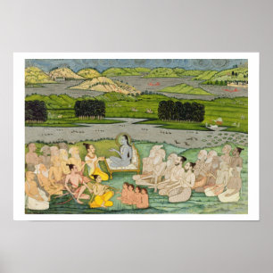 Affiches The sage Shuku Deva addressing King Parikshit & a