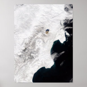 Affiches The Shiveluch Volcano in Kamchatka Krai, Russia