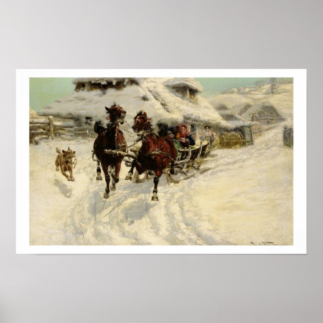 Affiches The Sleigh Ride, 1896 (Devant)