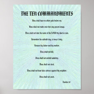 Affiches The Ten Commandments - Aqua Splash