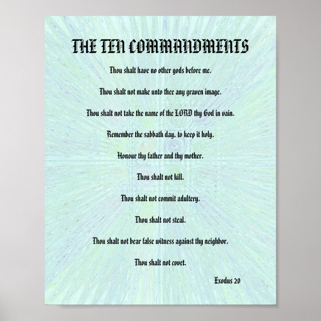 Affiches The Ten Commandments - Aqua Splash (Devant)
