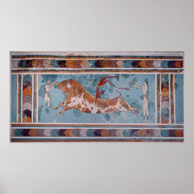 Affiches The Toreador Fresco, Knossos Palace, (Devant)