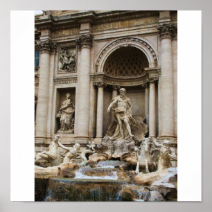 Affiches The Trevi Fountain in the City of Rome