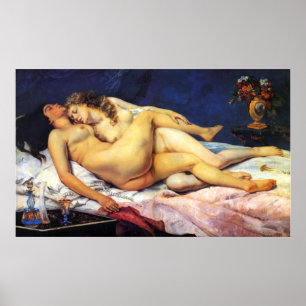 Affiches The Two Girlfriends by Gustave Courbet