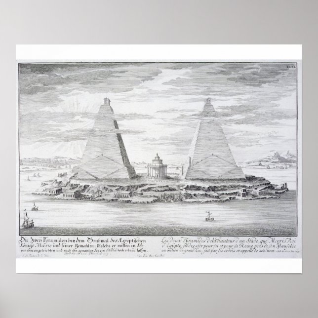 Affiches The Two Pyramids of Moeris, King of Egypt and his (Devant)