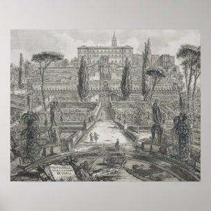Affiches The Villa d'Este at Tivoli (engraving)