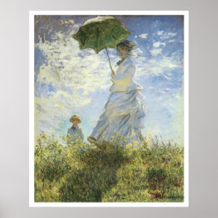 Affiches The Walk, Lady with a Parasol, 1875 Claude Monet