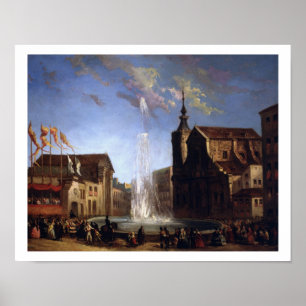 Affiches The Water Supply of Lozoya at the Fountain of the 