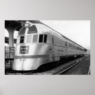 Affiches The ZepherStainless Steel Streamlined Train