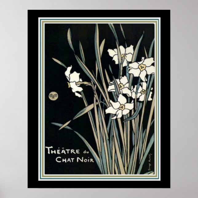 Affiches "Théâtre de Conversation Noir" Art Nouveau Imprime (Devant)