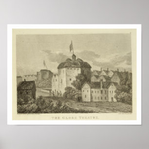 Affiches Théâtre de The Globe sur le Bankside comme il est