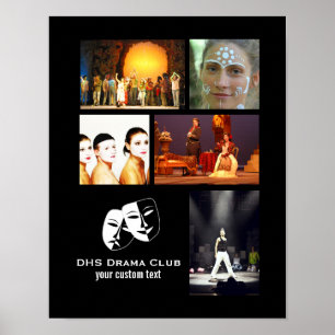 Affiches Theatre Drama Club Custom Photo Collage